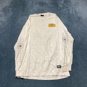 Grizzly Griptape Og Bear Marvel Shirt Mens Large White Graphic Print Long Sleeve